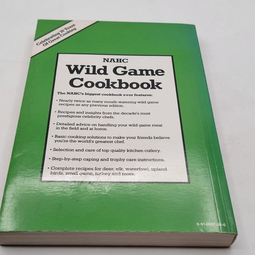 NAHC Wild Game Cookbook Paperback 1992 10 Years Of Great Recipes Good